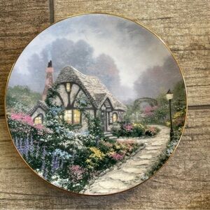 1991 Edwin M Knowles Thomas Kinkade "Chandler's Cottage" Collector's Plate 8.5"